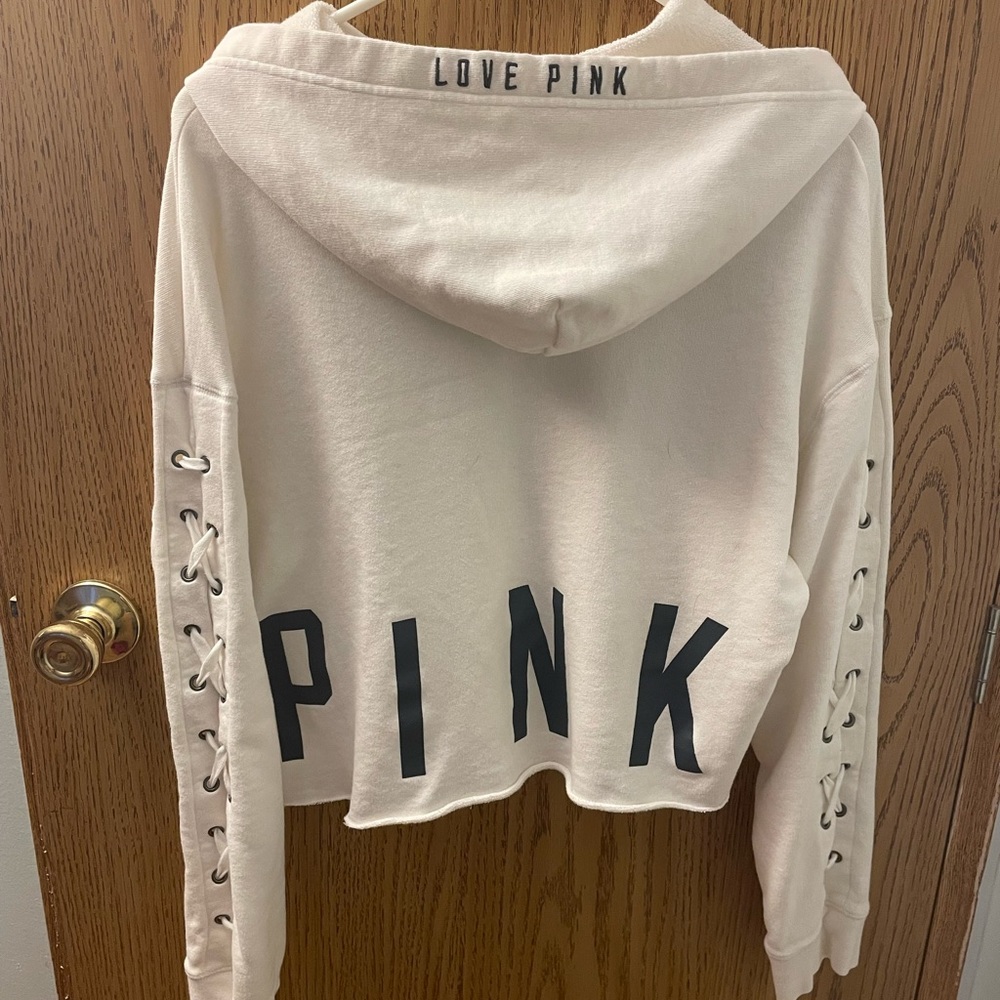 White sweatshirt from Pink.